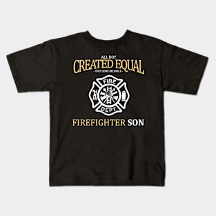 firefighter son Kids T-Shirt